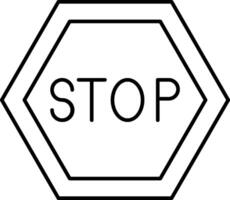 A black and white stop sign with the word stop written in it vector