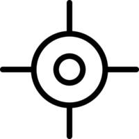 un objetivo icono con un cruzar en el centrar vector