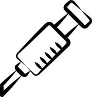 A syringe with a needle on it vector