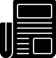 A newspaper icon on a white background vector