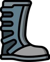 A cartoon boot with a blue sole vector