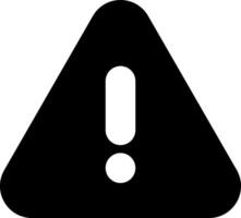 A black and white image of a triangle with an exclamation mark vector