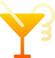 A cocktail with a straw and a light bulb vector