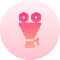 A pink circle with a flower in it vector