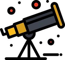 A telescope icon with dots around it vector