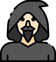 A man in a hoodie with a beard vector