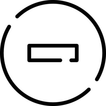 A black and white image of a computer in a circle vector