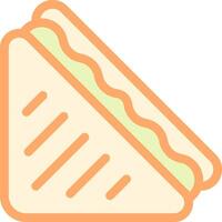 A sandwich with cheese and mustard on it vector