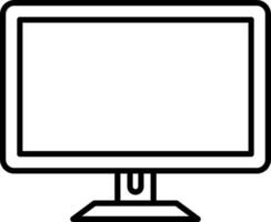 A computer monitor with a white background vector