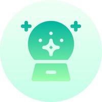 A snow globe icon with a computer and a clock vector