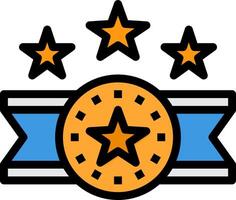 A star and ribbon icon on a white background vector