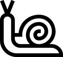 A black and white snail icon vector
