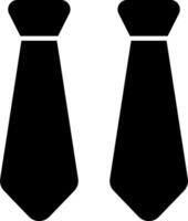 Two black ties on a white background vector