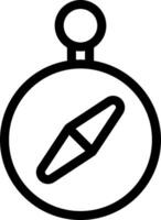 A black and white icon of a compass vector