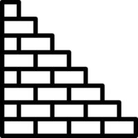 A brick wall with a ladder on top vector