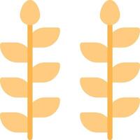 Two leaves with leaves on them vector