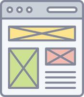 A web page with a colorful design vector