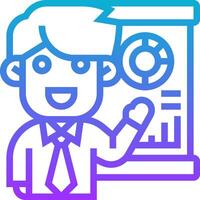 A man in a tie and tie holding a board with a diagram vector