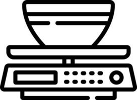 A black and white illustration of a scale vector