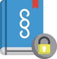 A book with a padlock and the word cisco vector