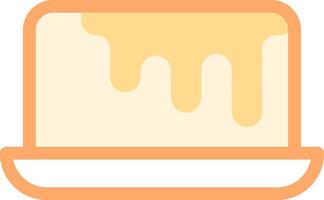 A laptop with a melted liquid on it vector