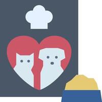 A dog and cat are sitting in front of a heart shaped container vector