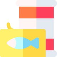 A fish and a spool of thread are next to each other vector