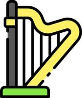 A harp icon on a white background vector