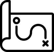 A black and white icon of a bed with a pillow vector