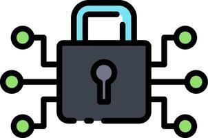 A lock with a key inside it vector