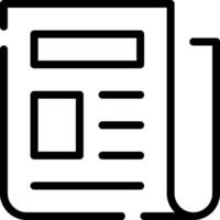 A newspaper icon with a pen and paper vector