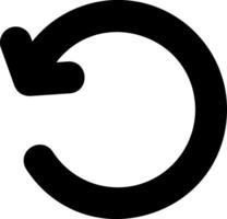 A black and white image of a circular arrow vector