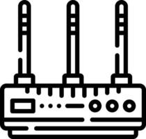 A router with three antennas on top vector