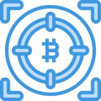 Bitcoin security camera icon vector