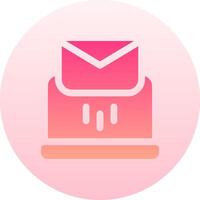Email icon with pink background vector