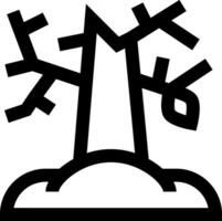 A tree with a cross on top of it vector