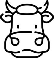 A cow head with horns on a white background vector