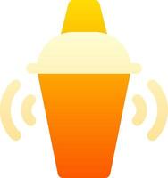 A cup with a straw and sound waves vector