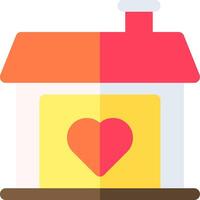A house with a heart in the middle vector