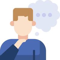 Man thinking about something vector