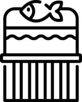 Fish cake icon vector