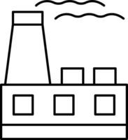 Factory line icon vector