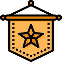 A star on a banner with a star on it vector