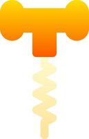A yellow and orange screw with a spiral vector