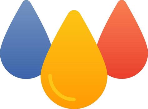 A drop of water with three different colors vector