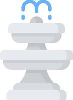A fountain with a blue arrow on it vector