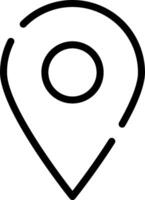 A location marker icon on a white background vector