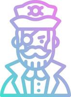 A man in a hat and beard with a mustache vector