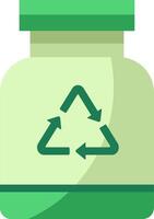 A jar with a recycling symbol on it vector
