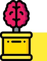 A brain in a jar icon vector